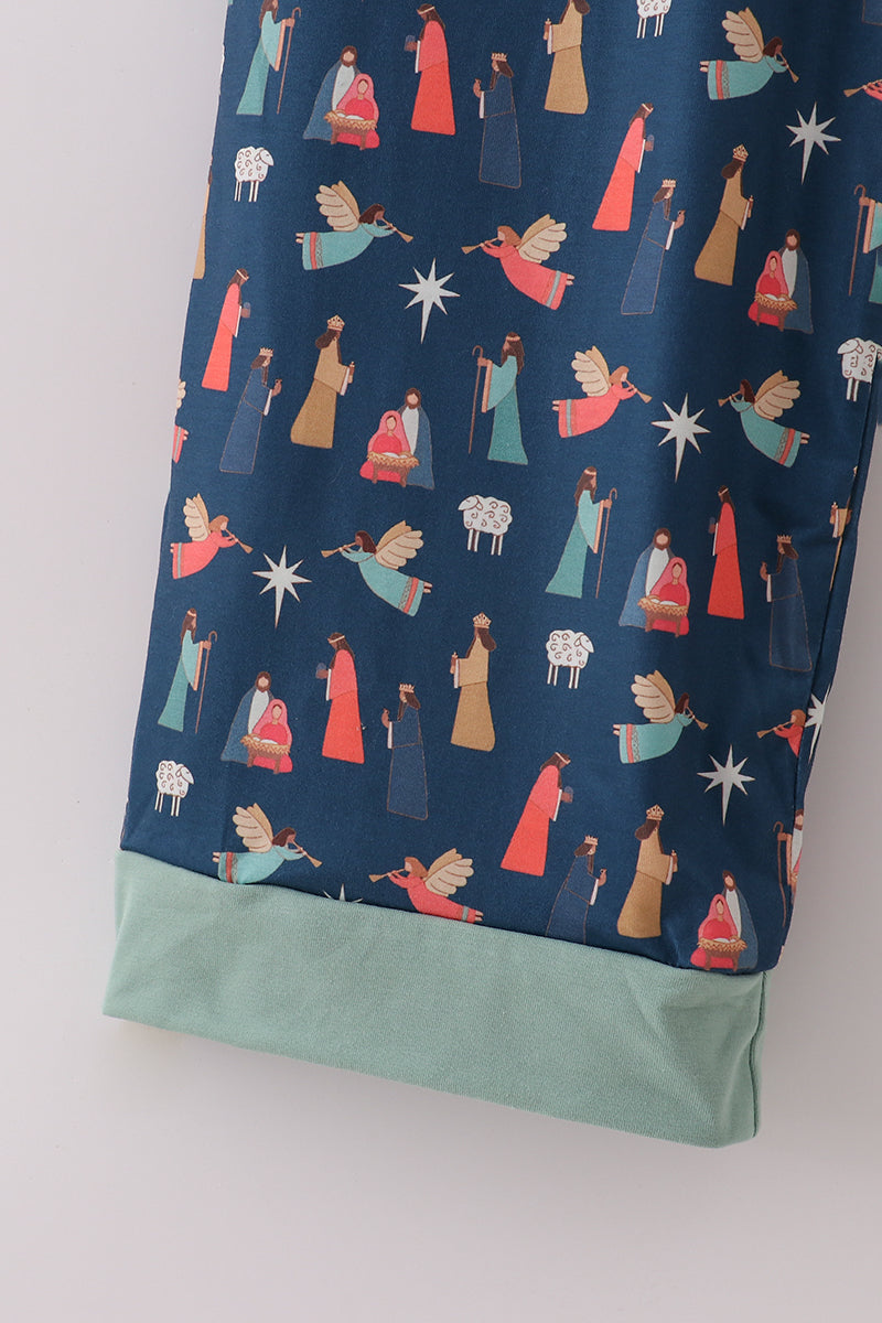 Pantalones de pijama para papá con estampado de la Natividad de la marina
