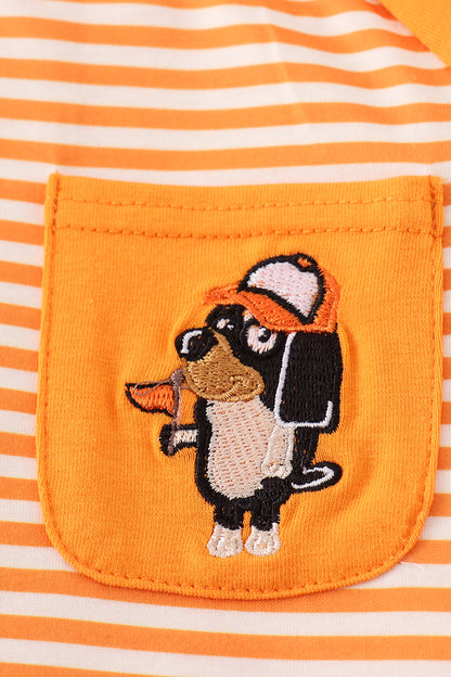 Top de rayas con apliques naranja Tennessee Go Vols