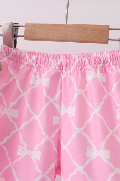 Pink Bow Knit Girls Set