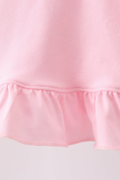 Pink Strawberry Appliqué Knit Girls Set