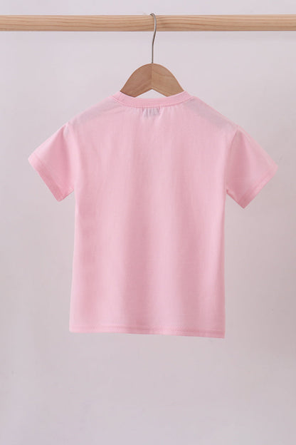 Pink baseball graphic top