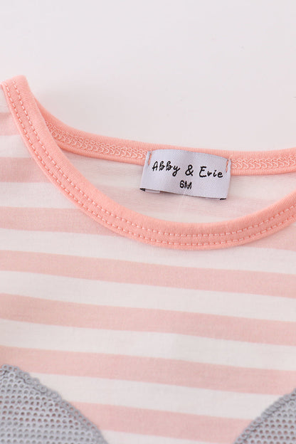 Pink easter bunny sequin girl bubble - Ella Jane Lifestyle Boutique