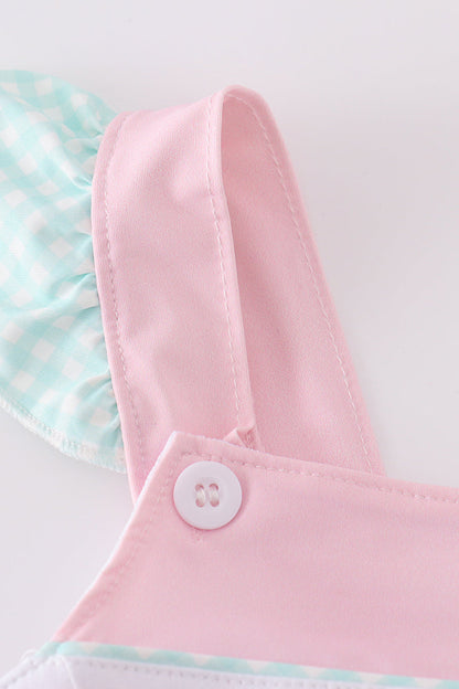 Pink princess embroidery girl 2pc swimsuit - Ella Jane Lifestyle Boutique