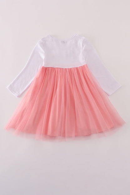 Pink princess embroidery tutu dress