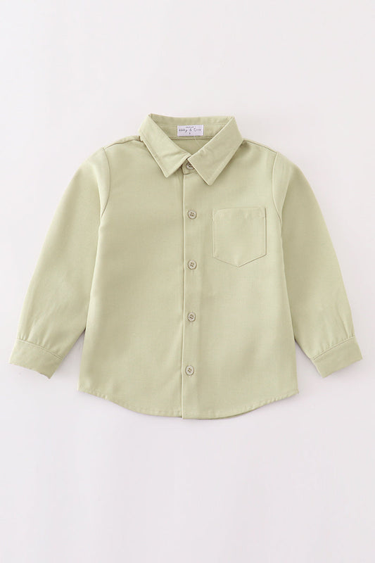 Premium Green boy button down shirt - Ella Jane Lifestyle Boutique