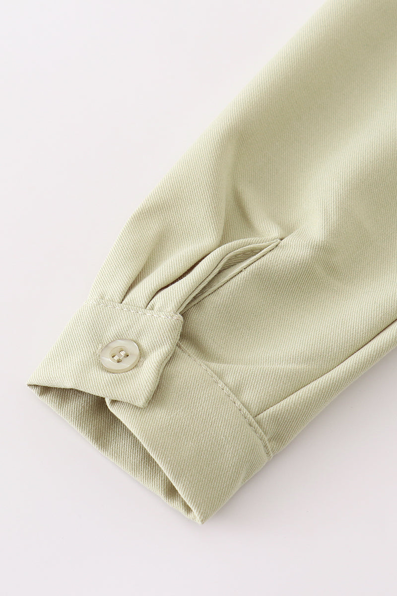 Premium Green boy button down shirt - Ella Jane Lifestyle Boutique