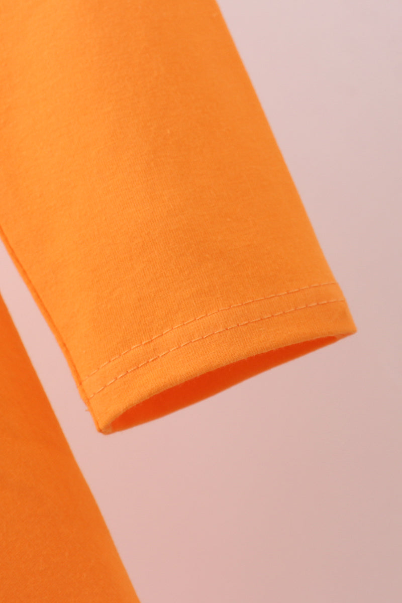 Vestido naranja premium con apliques de cachorro de Tennessee