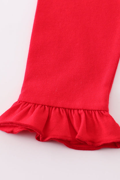 Premium red valentine heart applique girl set - Ella Jane Lifestyle Boutique