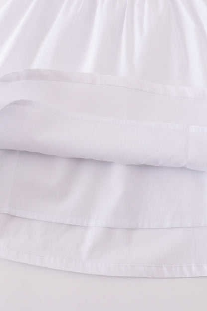 Premium white valentine heart embroidery dress - Ella Jane Lifestyle Boutique