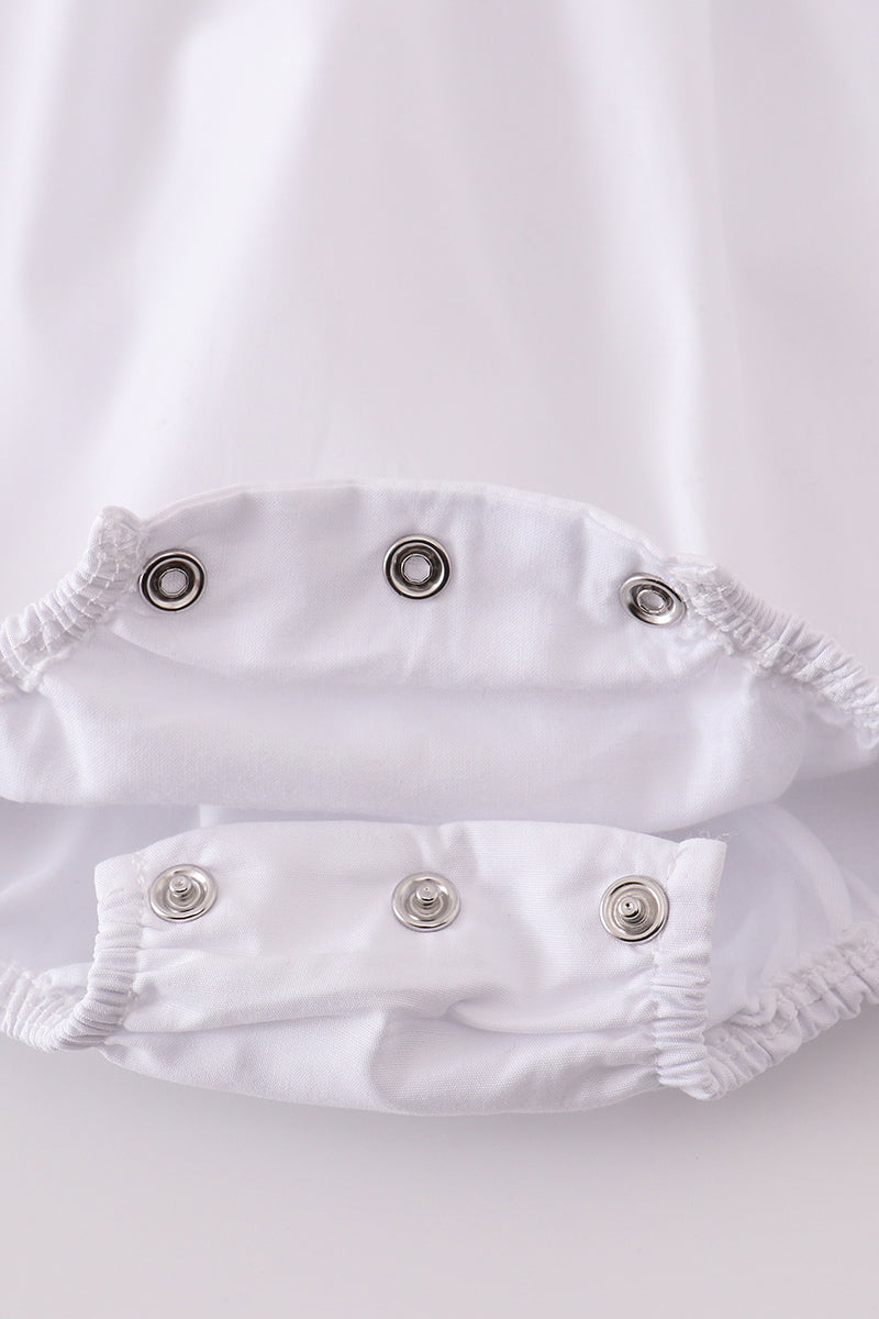 Premium white valentine heart embroidery girl bubble - Ella Jane Lifestyle Boutique