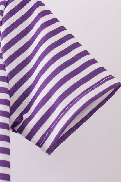 Purple LSU GEAUX applique top