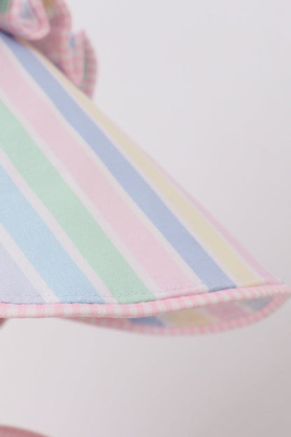 Rainbow Stripe Baby Sun Bonnet