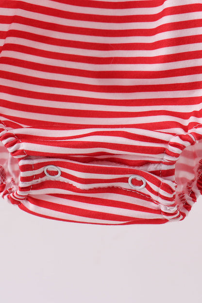 Red stripe star applique bubble