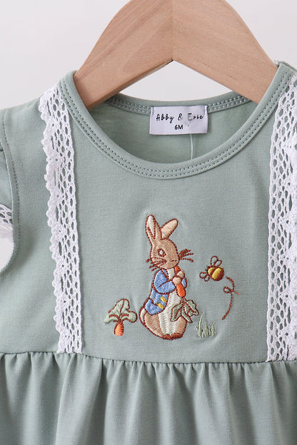Sage bunny embroidery bubble