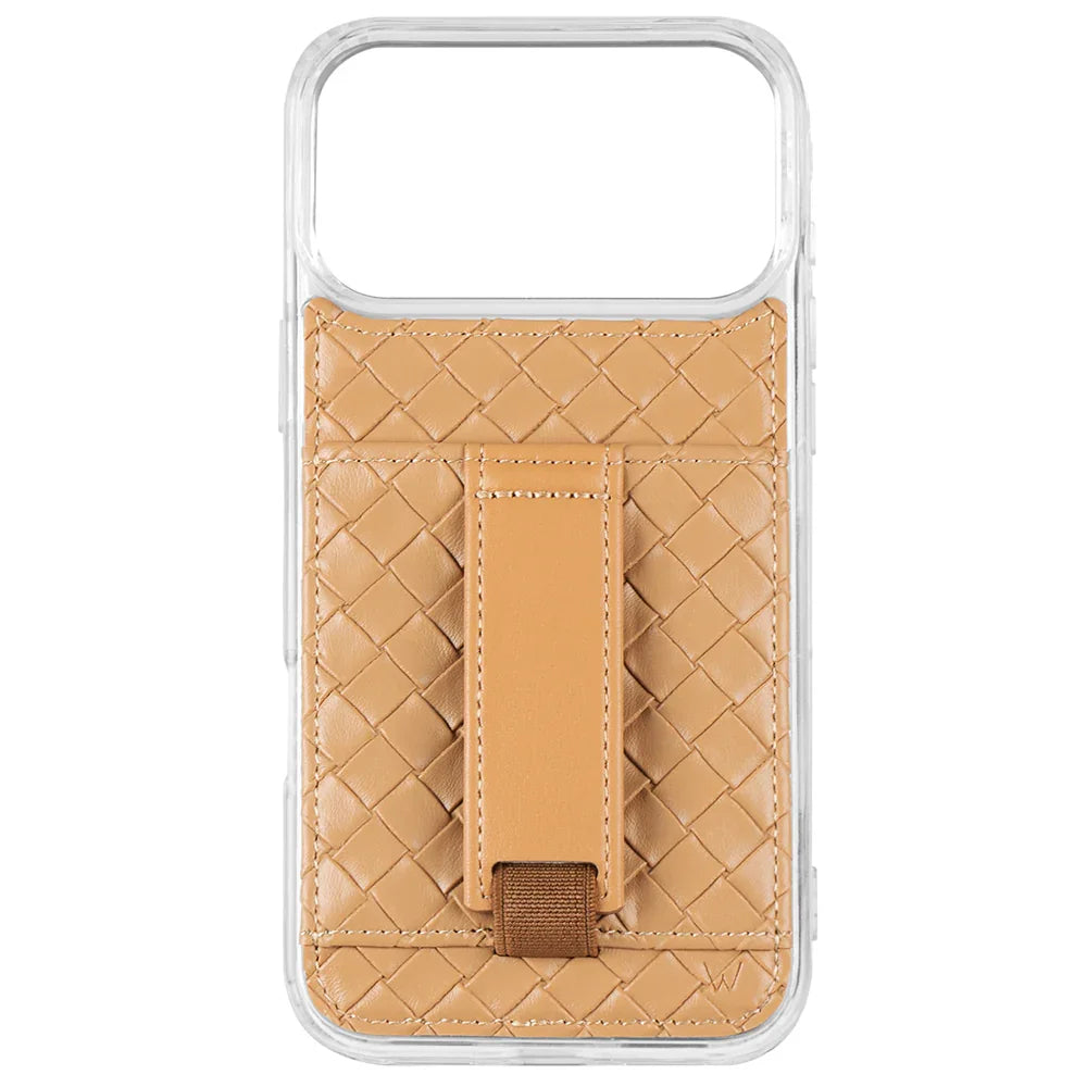 Funda para teléfono tipo billetera con tejido de arenisca