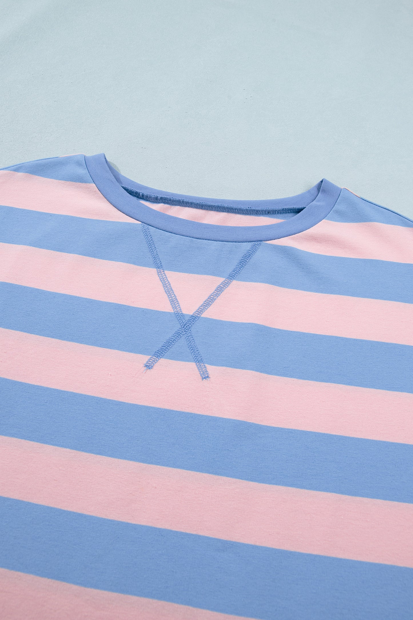 Striped Dolman Tee & Drawstring Skort 2-Piece Set