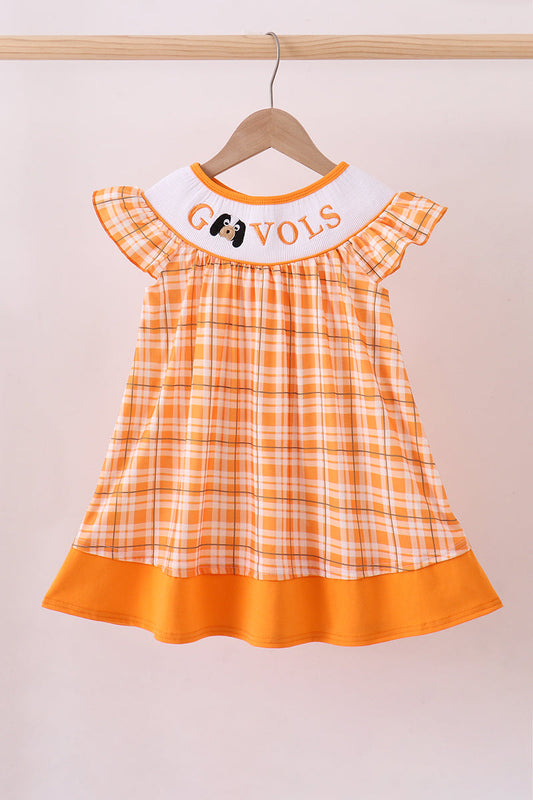 Vestido a cuadros fruncido Tennessee Go vols