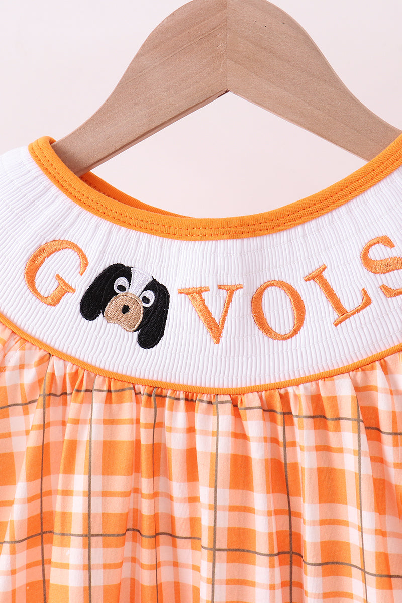 Vestido a cuadros fruncido Tennessee Go vols