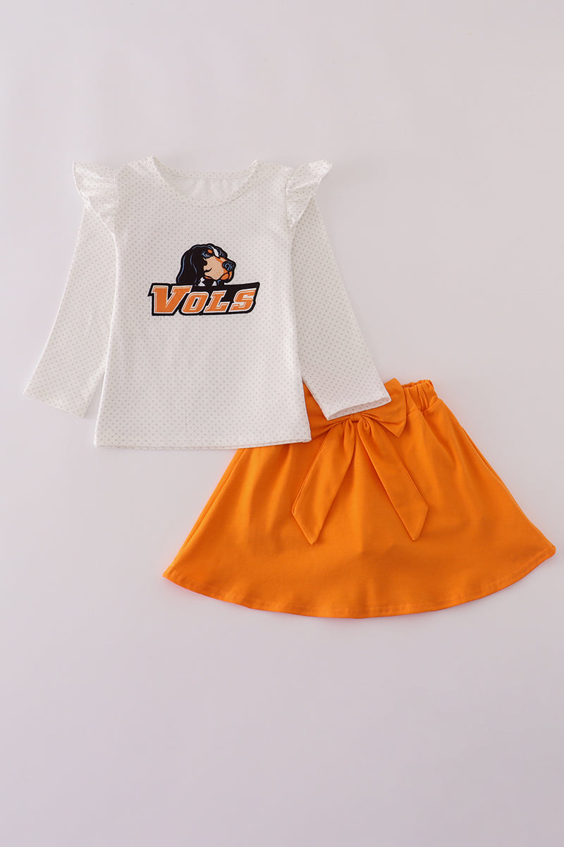 Conjunto de falda pantalón con lazo y apliques de Tennessee