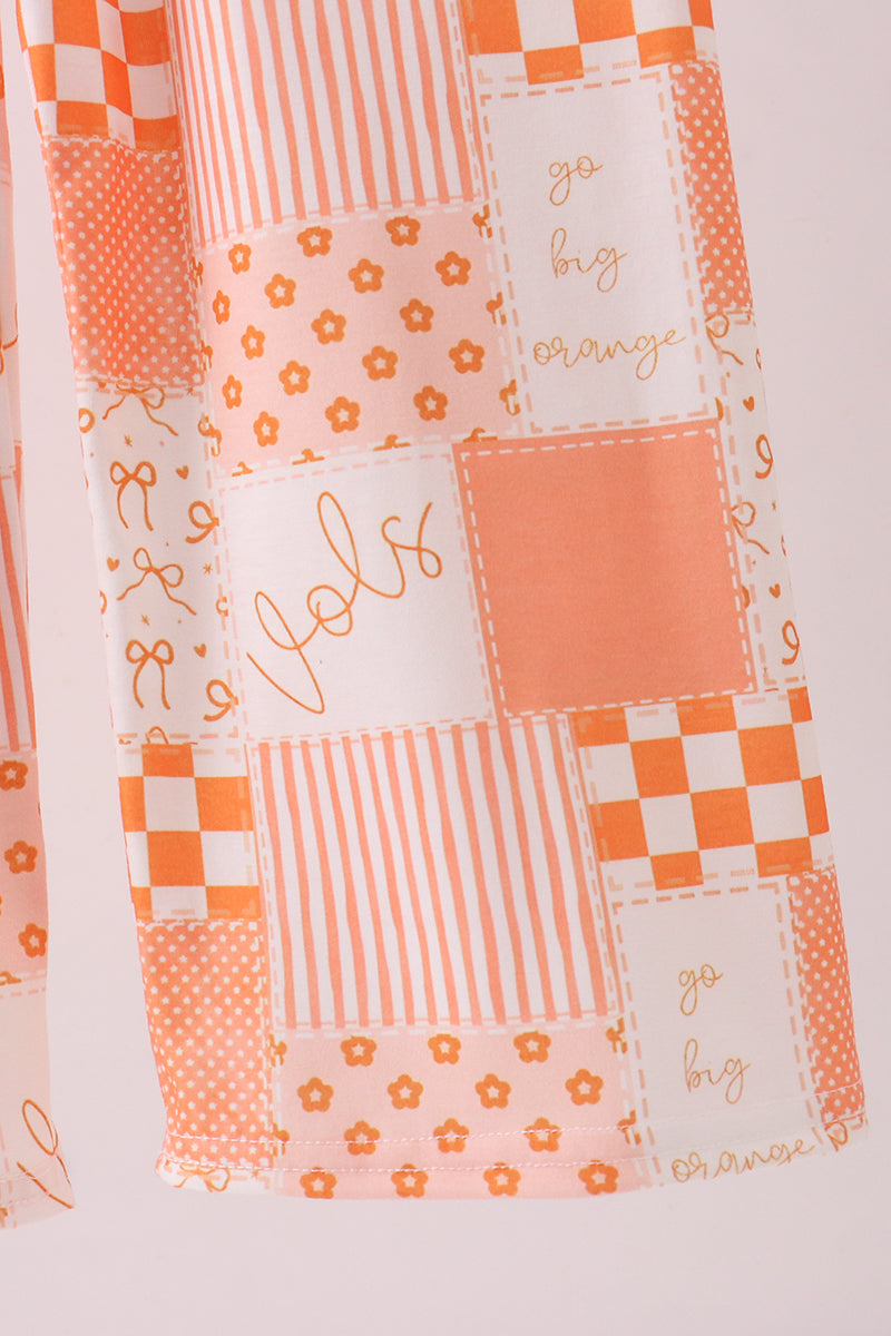 Tennessee orange girl patchwork ruffle jumpsuit