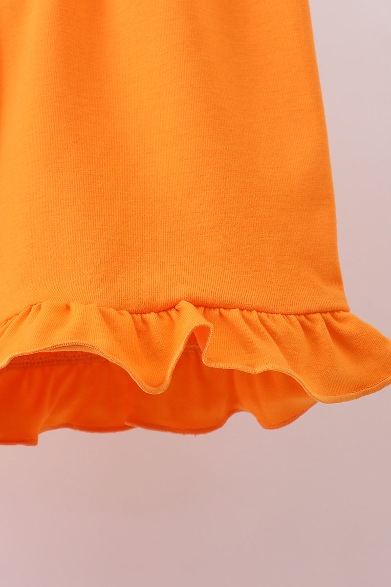 Tennessee orange girl patchwork ruffle shorts set