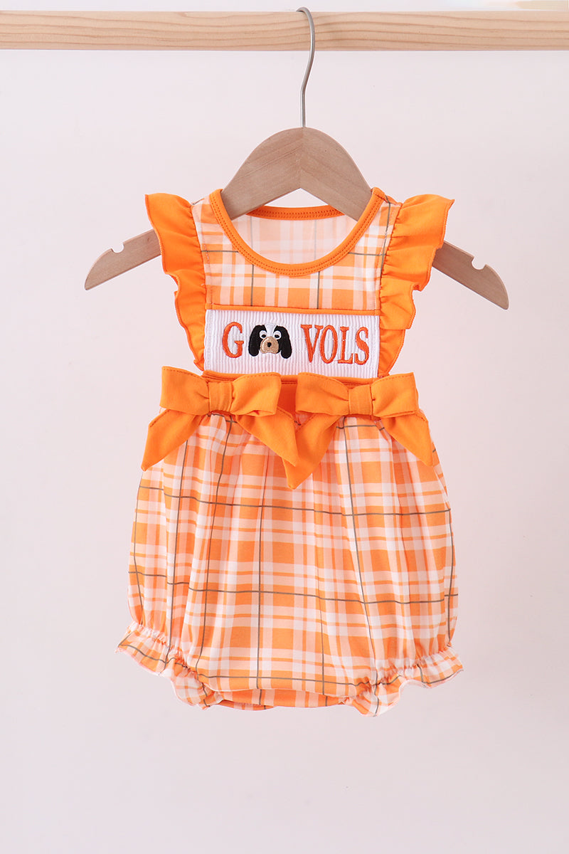 Tennessee vols smocked ruffle bubble