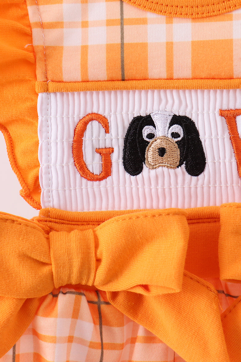 Tennessee vols smocked ruffle bubble