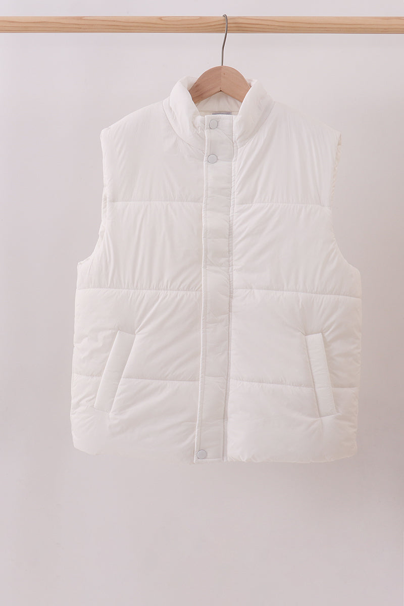 Chaleco acolchado blanco mom&me