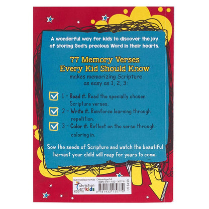 Kid Book 77 Memory Verses Every Softcover - Ella Jane Lifestyle Boutique
